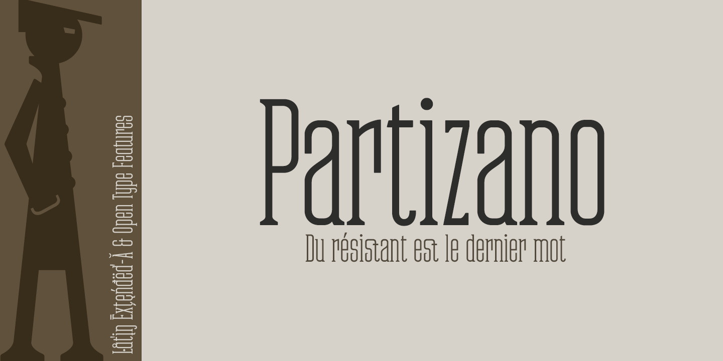 Beispiel einer Partizano Serif Regular-Schriftart